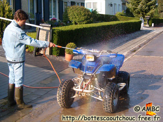Cleaning a quad in Belgium, 2006. 