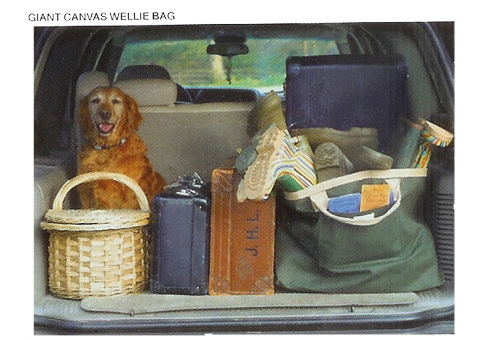 Giant canvas wellies bag