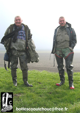 René & Urpo wearing waders.