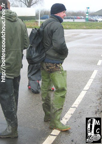 Pol is wearing Superga waders.