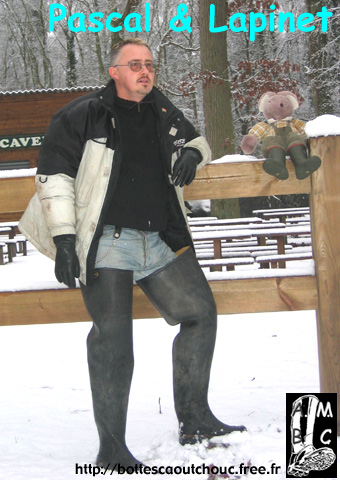 Wearing Le Chameau waders, with Lapinet.