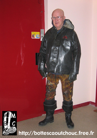 At the red door. Rubber.