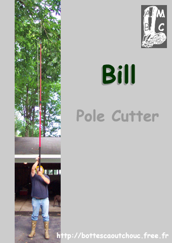 Bill, pole cutter. Gummistiefel, bottes caoutchouc, rubber boots.