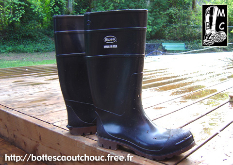 US PVC black boots Boss