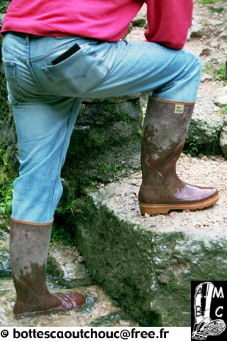 Le Chameau Anjou brown rubber boots