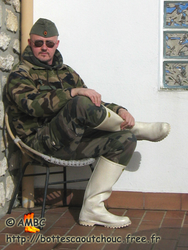 PASCAL WEARING WHITE SUPERGA WELLIES.