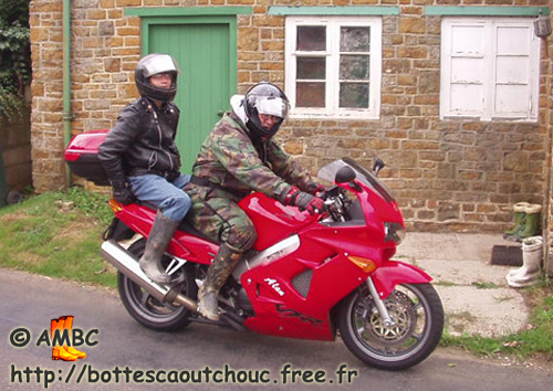 Two motorbikers in Banbury, UK, 2004. 