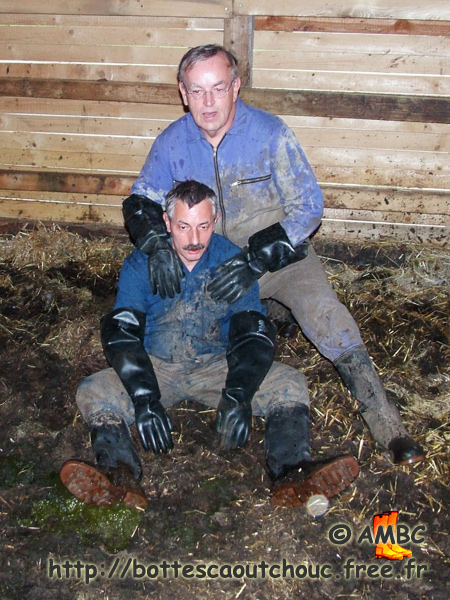 Franz & Heinz at the farm, 2005.