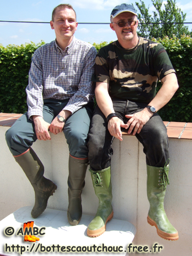 Thea & Pascal wearing rubber boots, France 2006.