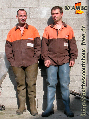 Fabrice & Laurent. Gummistiefel, bottes caoutchouc.