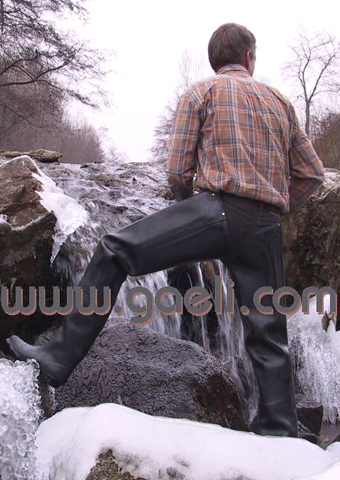 Gaeli always in hip boots