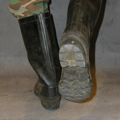 Leaving, in boots
