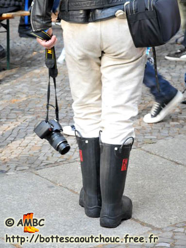 Wearing Firefighter boots, Folsom Europe Berlin, Sept. 2009.