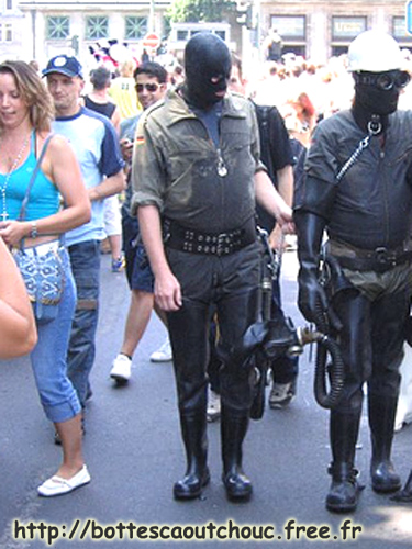 Wearing rubber  hoods & waders, 2006.