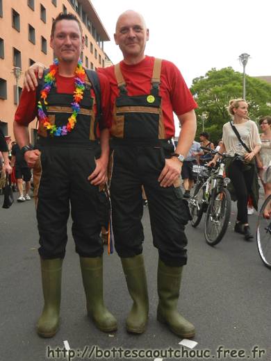 2 German farmers... Gummistiefel. June 2012.