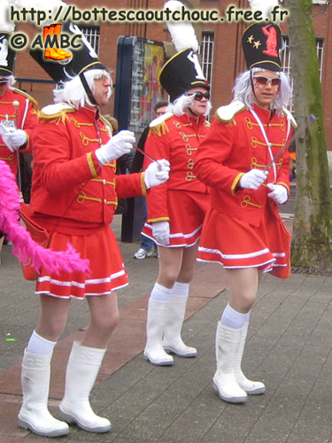 Wearing white boots, February 2009.