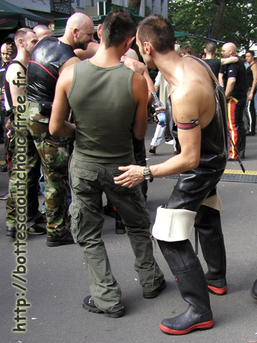Wearing toe-capped waders, 2006.