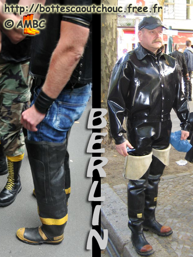 Waders &  Hermann in full rubber, Berlin, Sept. 2010.