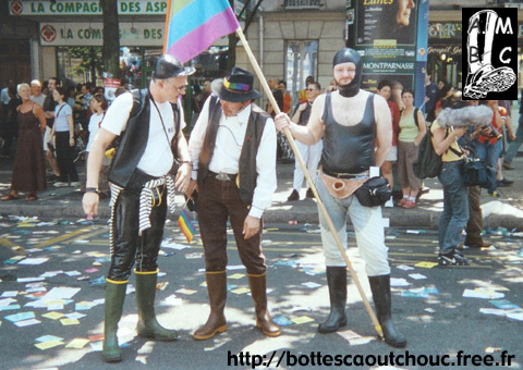 3 guys in rubber boots