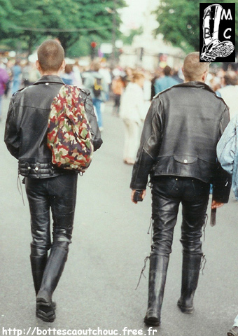 Leather and Baudou rubber boots, 1996.