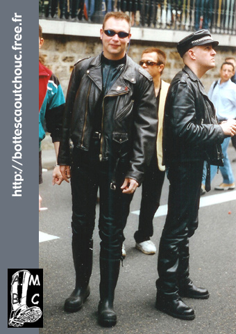 Leather, rubber and Bekina rubber boots