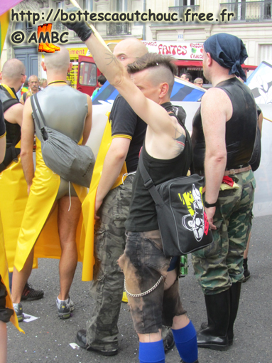 Laurent wearing black Nora boots among M.E.C. members. June 2011.