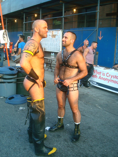 Wearing waders at Folsom, USA, 2010.