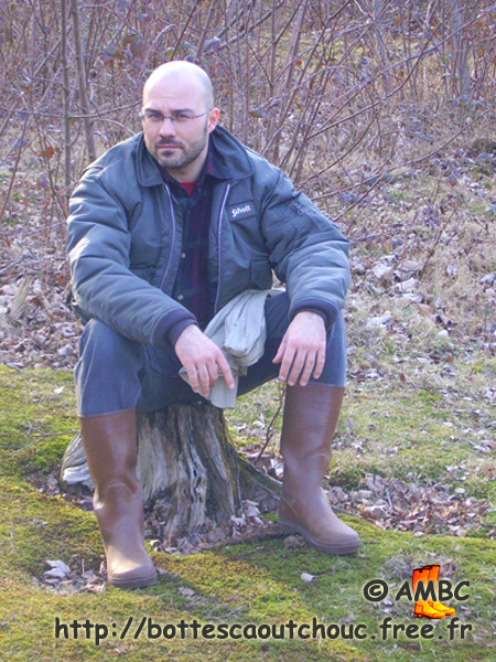 Wearing Le Chameau rubber boots, March 2006. 