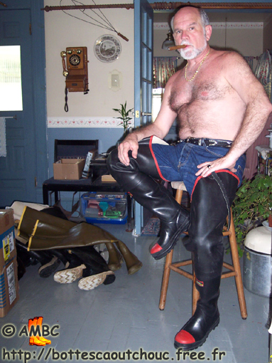 Wearing Century Rubber hipboots, 2009.