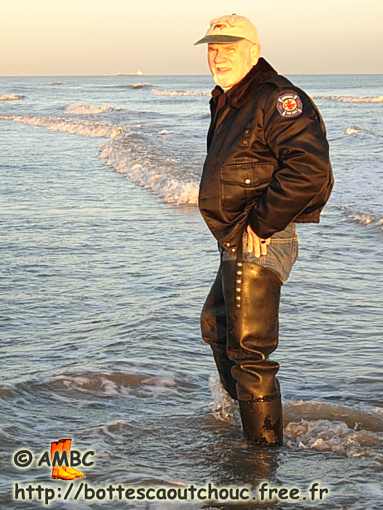 Wearing Rubber hipboots, at the Ocean, 2009.