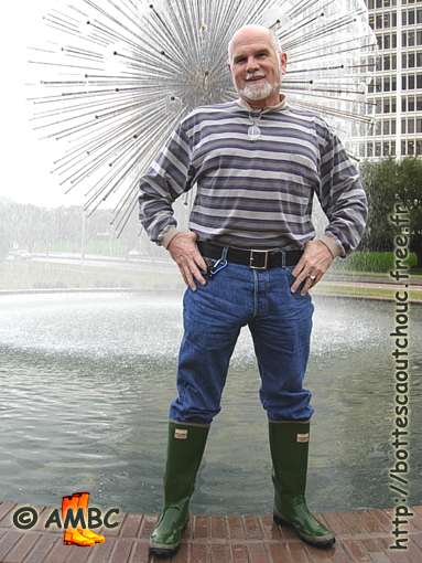 Jim, proud of his rubber boots, USA 2010.