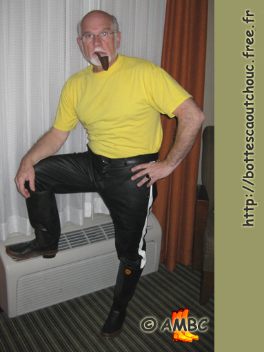 Wearing rubber boots at home, 2009.