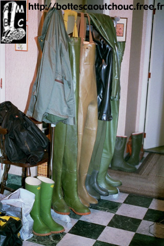 Roger s' collection of gumboots, Belgium, 2004.
