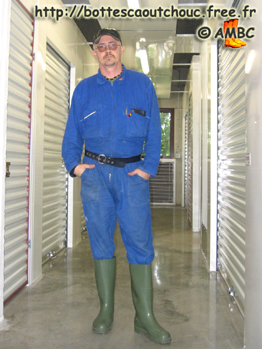 Pascal at Shurgard's stock. Before The House of the Rubber Boot, France, 2005.