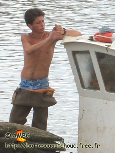 Wearing  Le Chameau chest waders, 2003.