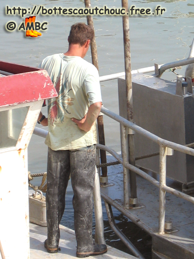Wearing Le Chameau waders.