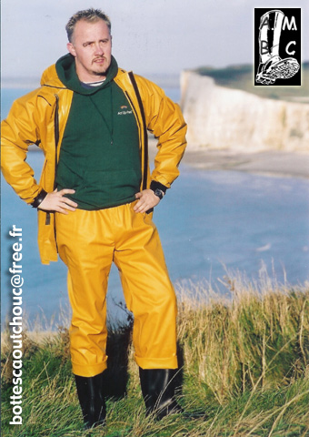 Pascal in Normandy (Guy Cotten overalls + Baudou rubber boots)