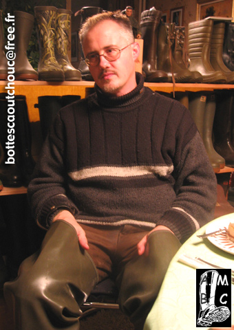 Among the rubber boots...