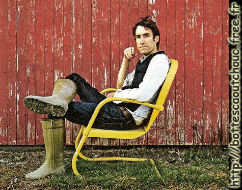 US singer Andrew Bird, wearing Le Chameau gumboots, 2009.