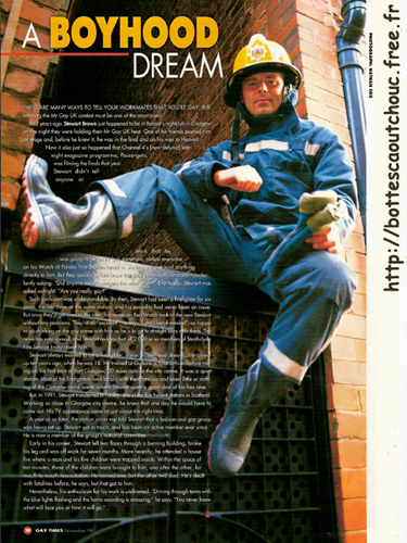 Stewart BROWN, firefighter & Mr Gay UK 1998.