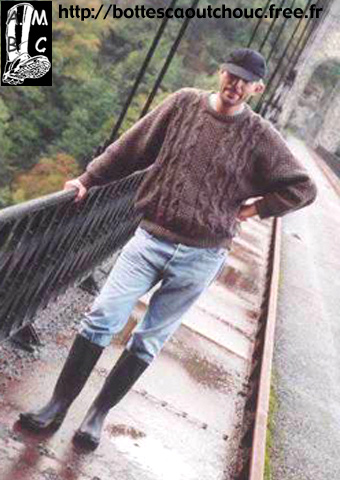 Arnaud, wearing Baudou Tracteur gumboots.