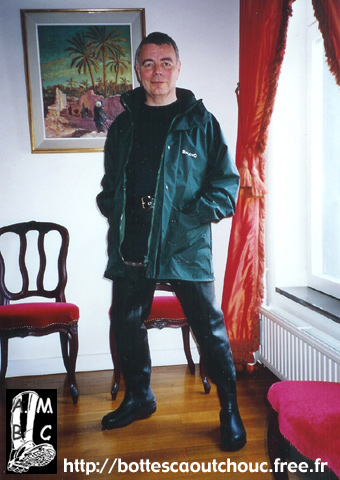 Jean in hip boots in Liège, Belgium.