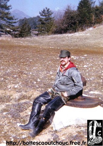 Paul wearing waders in the mountains...