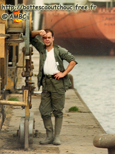 Serge in Dunkirk, wearing Aigle gumboots.