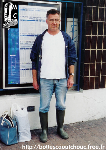 Jean-Pierre wearing Nora wellies  in Melun.