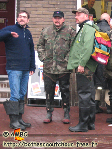 Wearing waders in the Netherlands, 2004.