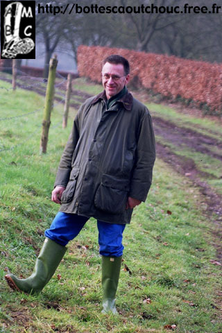 Roger in Belgium, in Superga wellies.