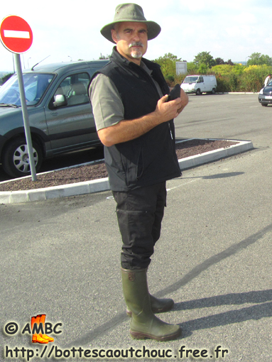 Some shopping for Roger in Aigle rubber boots, France, 2012.