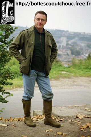 Roger wearing le Chameau Vierzon rubber boots.
