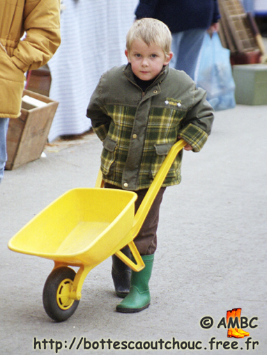 Kids in wellies / Yellow wheelbarrow, 2010.